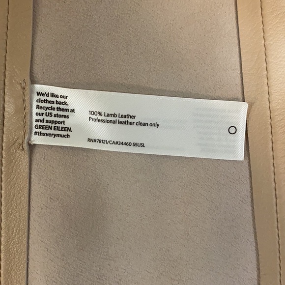 New Eileen Fisher Fisher Project leather jacket - Picture 9 of 14